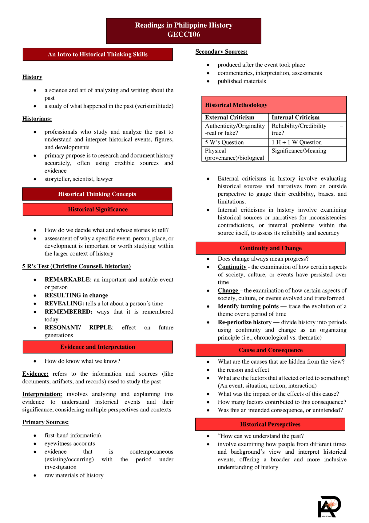 RPH-Midterms - HUFDGXVHTYDHGX - History - a science and art of ...