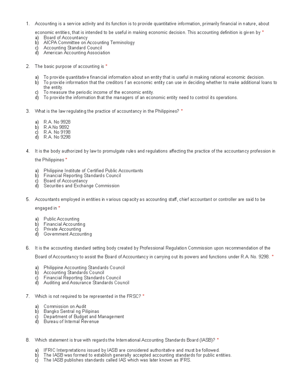 FAR- Activity-1 - accounting - Accounting is a service activity and its ...