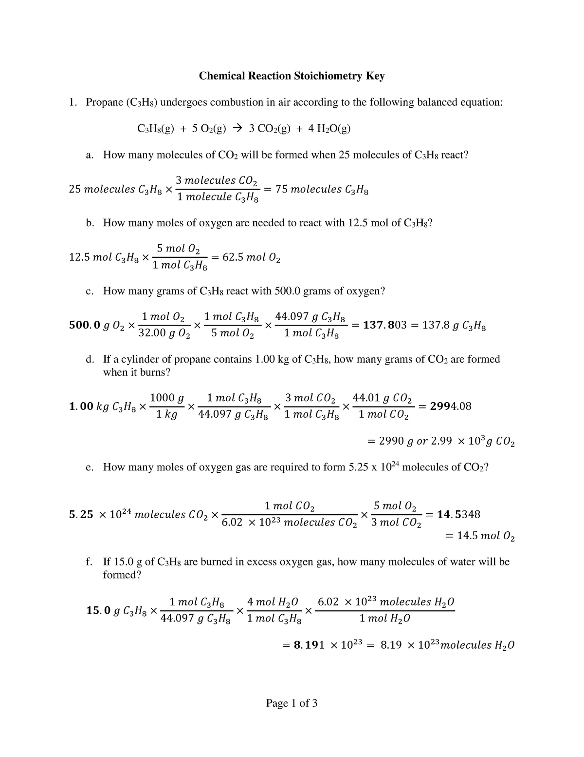 11 Stoichiometry Worksheet Key Page of Chemical Reaction Pertaining To Stoichiometry Worksheet Answer Key