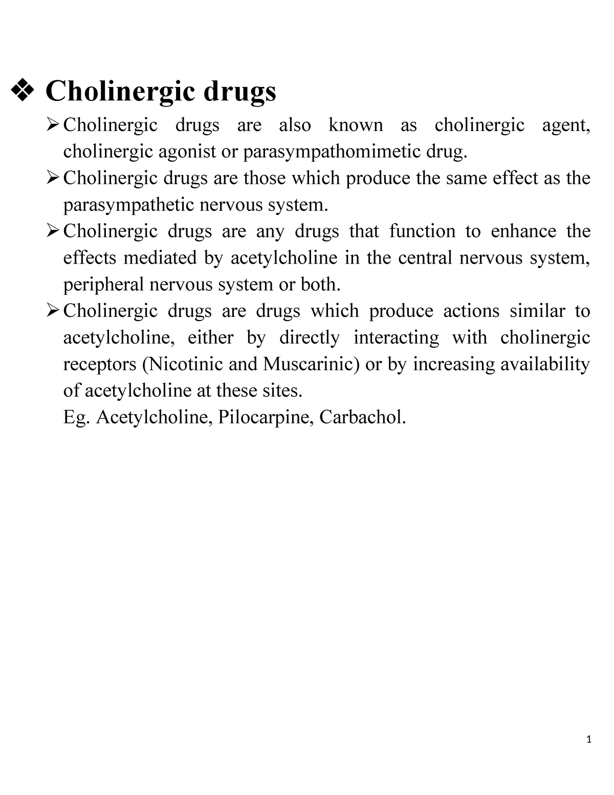 BPH Cholinergic And Anticholinergic Drugs - Cholinergic Drugs ...