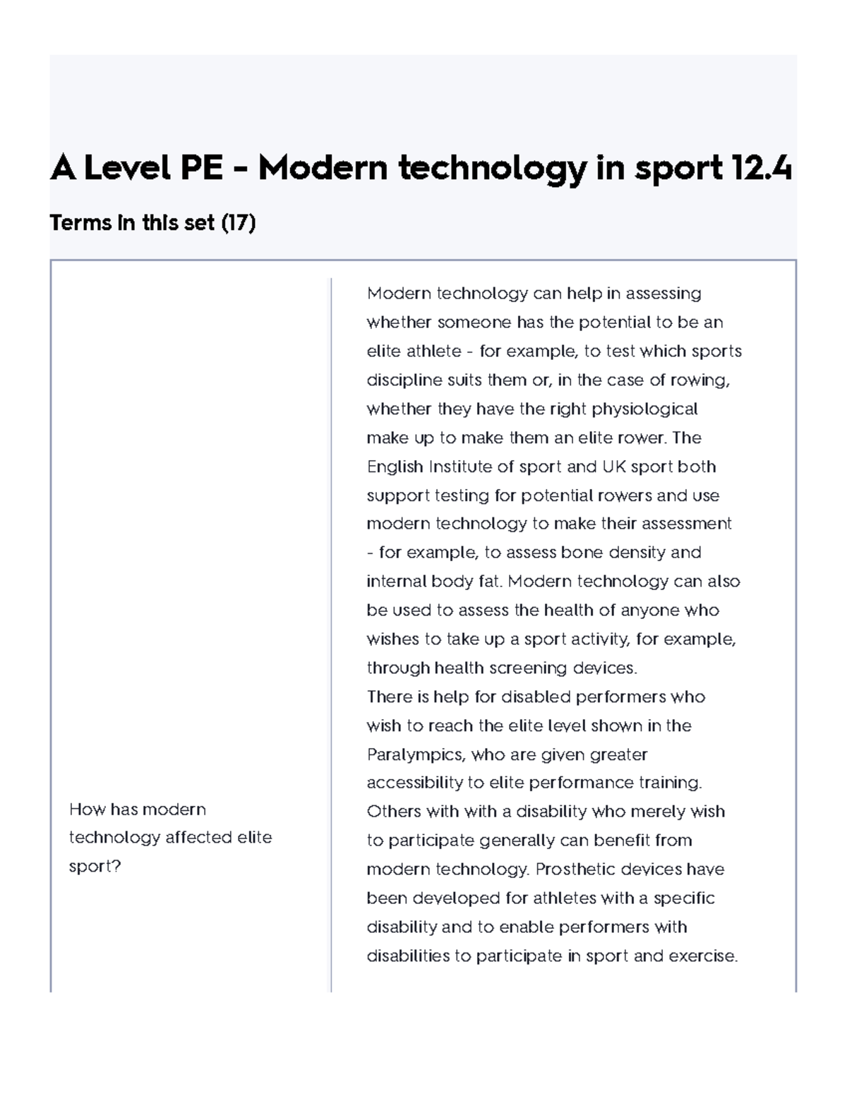 a-level-pe-modern-technology-in-sport-12-4-flashcards-quizlet-a