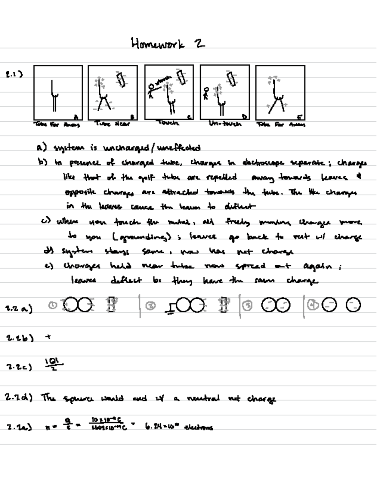 UP2 OR2 - Homework I 2. 1) I E t t L L ####### - ####### - N i If - II ...