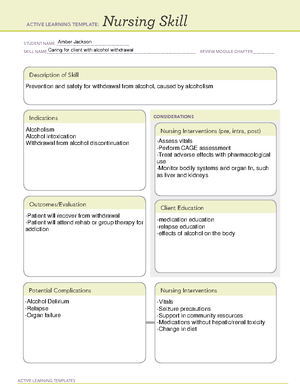 Braden Scale ATI template - ACTIVE LEARNING TEMPLATES Diagnostic ...