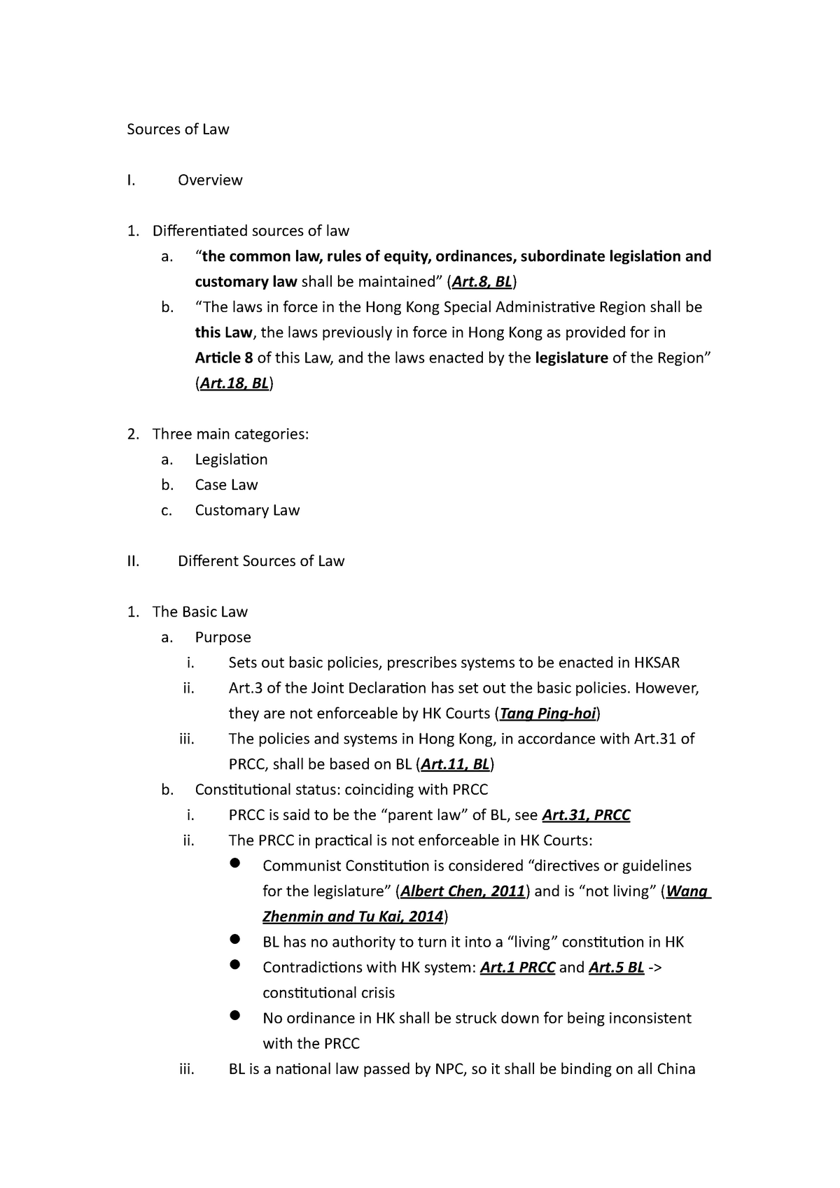 1008-3-lecture-notes-3-sources-of-law-i-overview-difereniated-sources-of-law-a-the