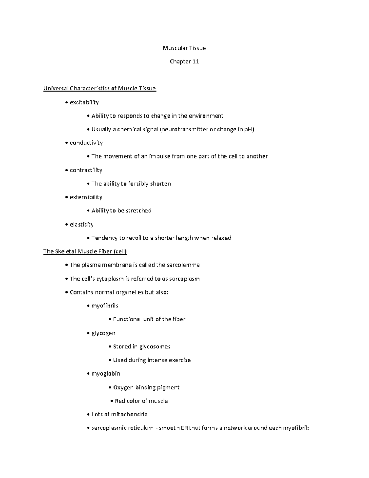 Muscular Tissue Chapter 11 - Muscular Tissue Chapter 11 Universal ...