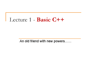 L3 - OOP - Part II - lecture notes - Lecture 3 Object Oriented ...