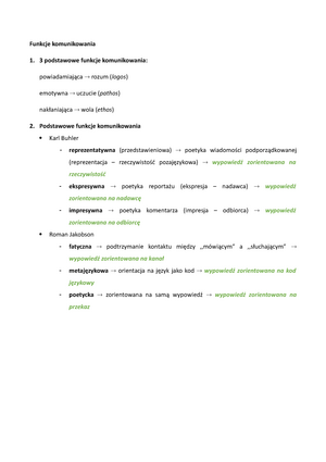 Klasyfikacja Procesów Komunikowania – B. Dobek-ostrowska - 1. Jaka Jest ...