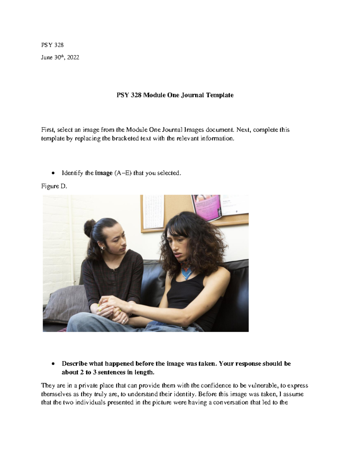 Module One Journal Activity - PSY 328 June 30th, 2022 PSY 328 Module ...