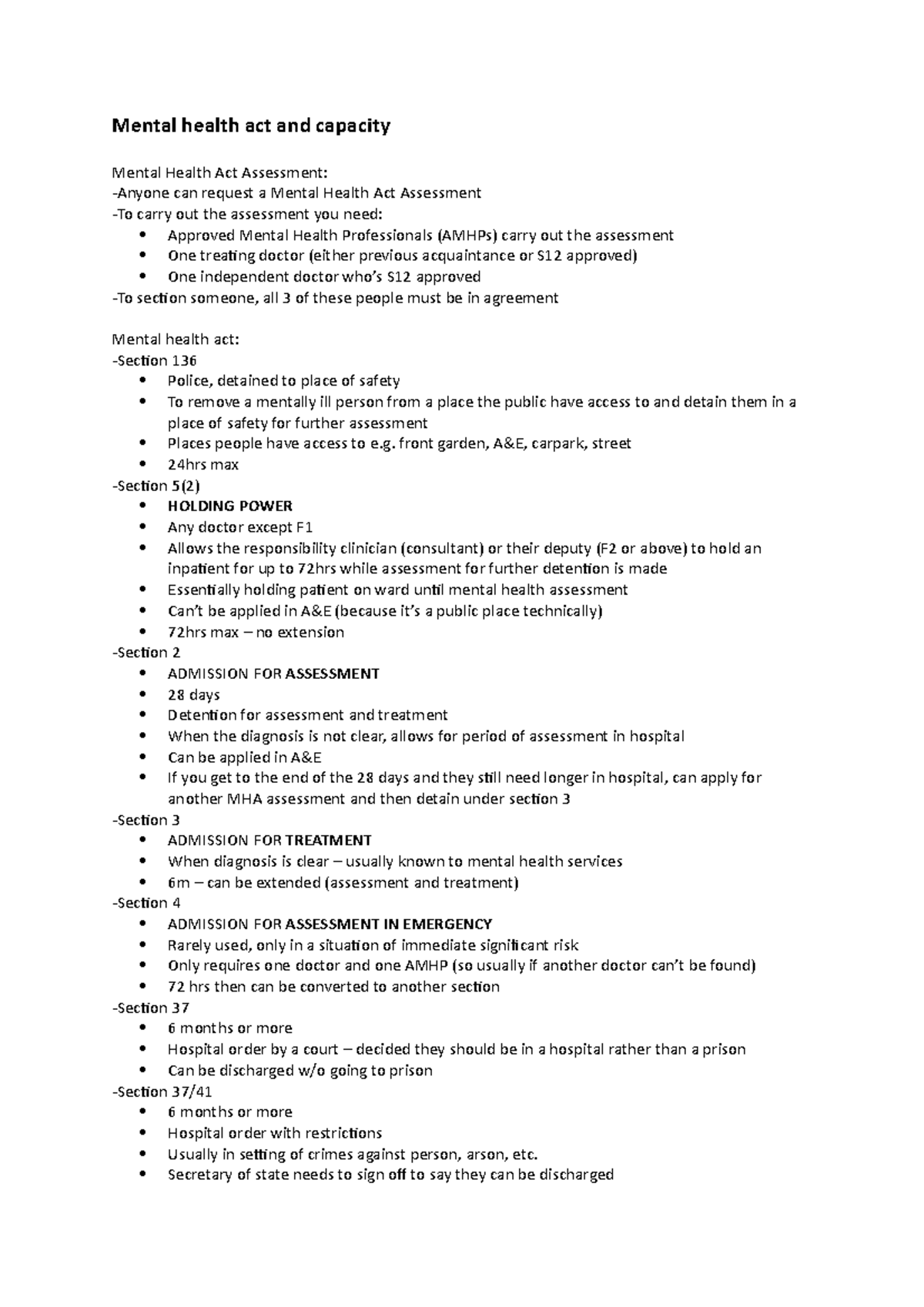 What Happens During A Mental Health Act Assessment