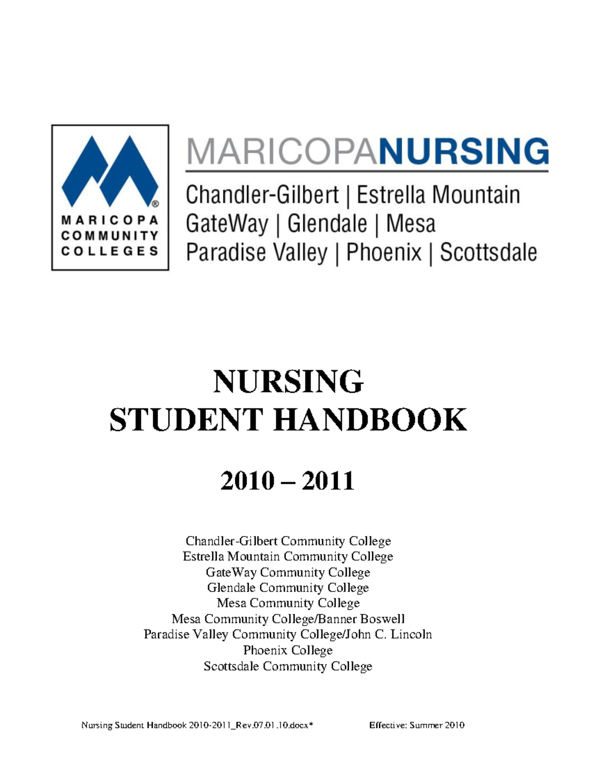 university of maryland school of nursing student handbook