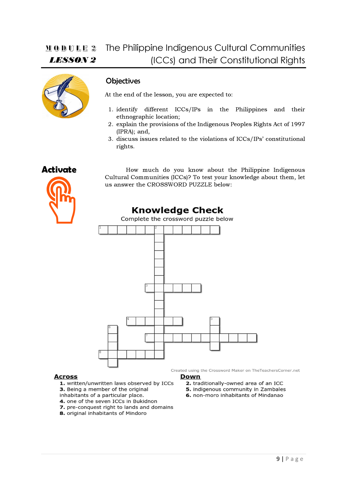 Module 2 Lesson 2 - Lecture Notes - LESSON 2 The Philippine Indigenous ...