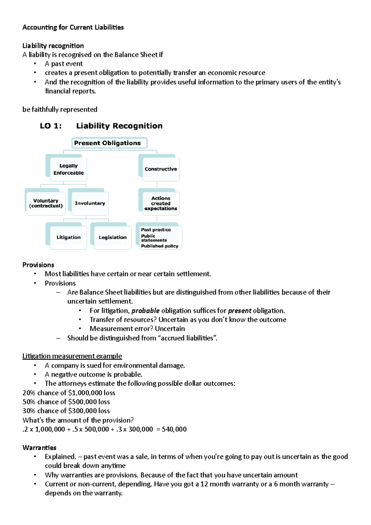 Accounting for Current Liabilities Massey University StuDocu