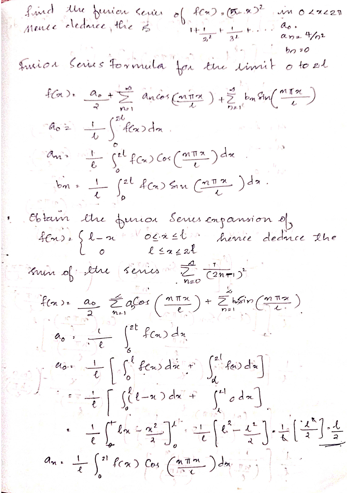 Fourier Series 2 - Lecture Notes - Differential Equations - Studocu