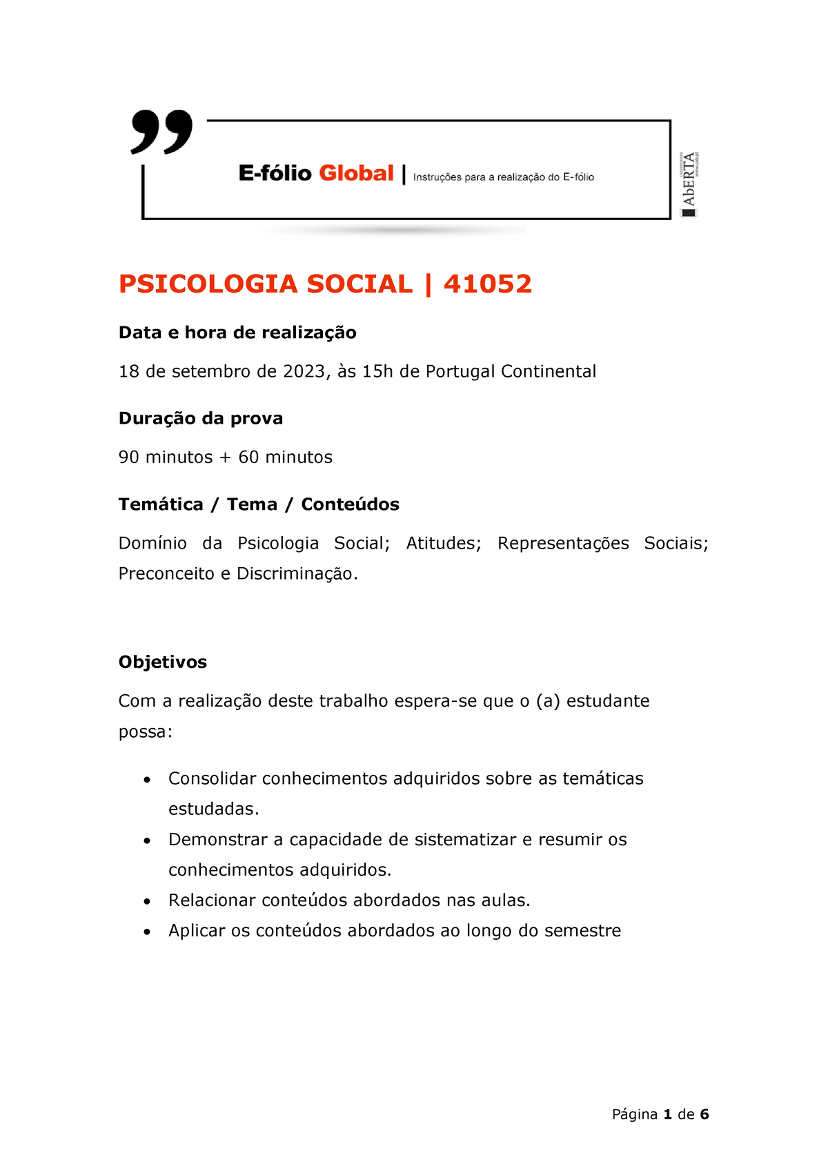 Psicologia Social - Efolio Global Recurso - PSICOLOGIA SOCIAL | 41052 ...