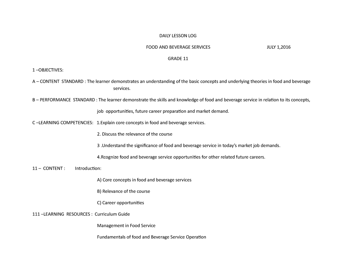 daily-lesson-log-lecture-notes-daily-lesson-log-food-and-beverage