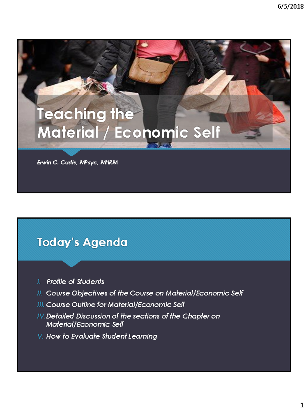 Teaching the Material or Economic Self copy 2 Teaching the Material