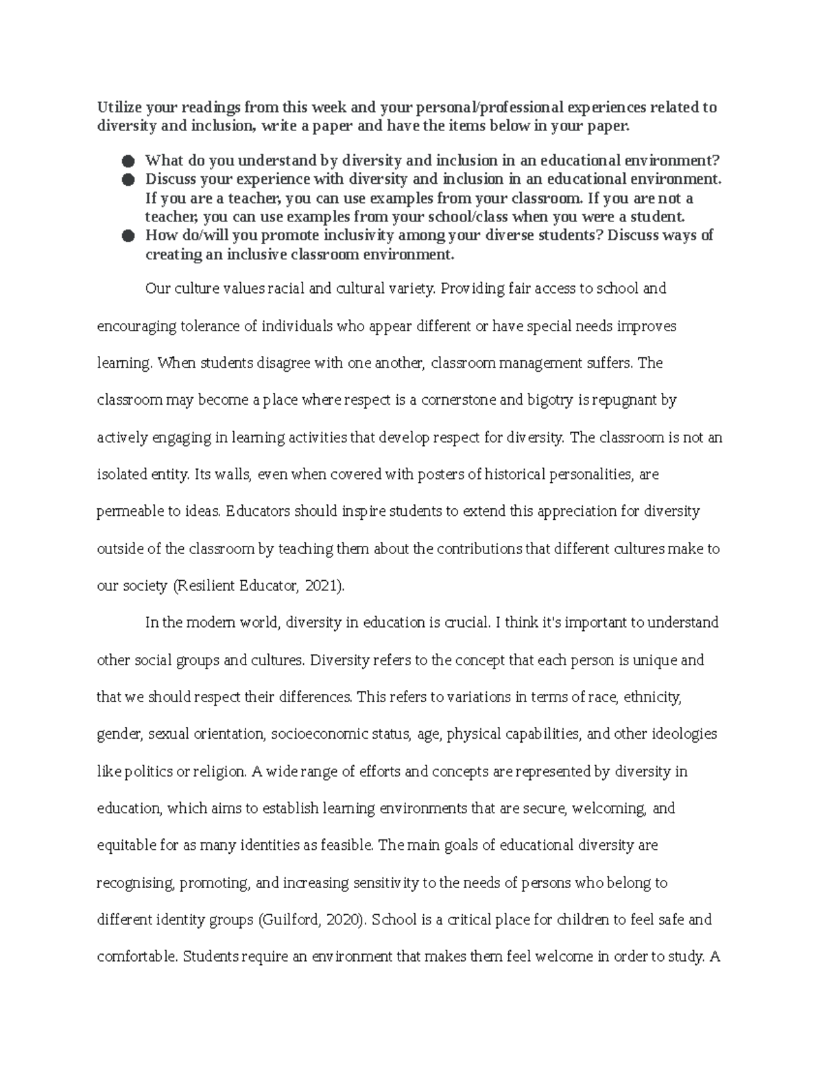 EDUC 5711 Week 1 Portfolio Activity - Utilize your readings from this ...