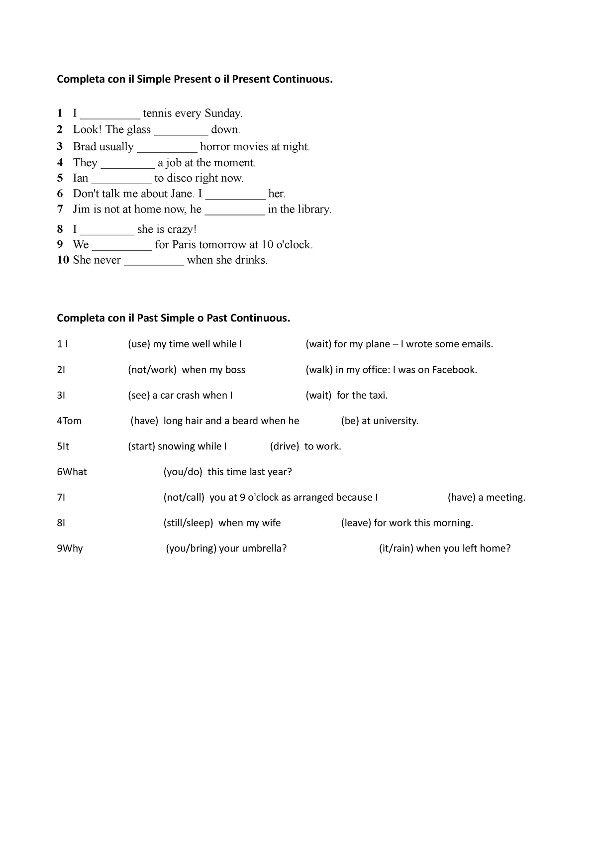 esercizi-present-past-simple-present-perfect-completa-con-il-simple