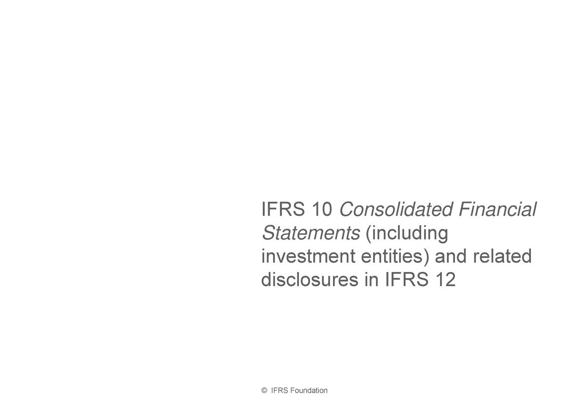 IFRS-10-and-12 Short - Consolidation Accounting - IFRS 10 Consolidated ...