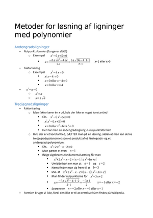 Matematik Eksamensopgaver - Matematik Eksamens - Studocu