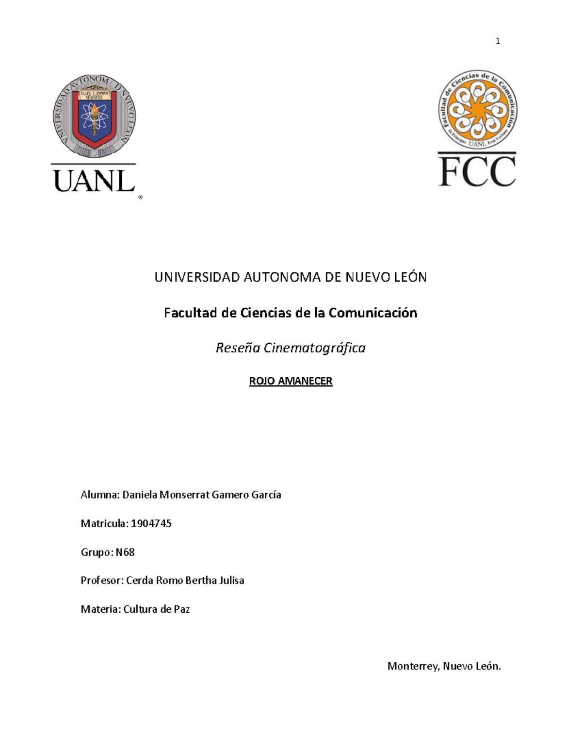 Reseña Cp Reseña Universidad Autonoma De Nuevo LeÓn Facultad De Ciencias De La Comunicación 2335