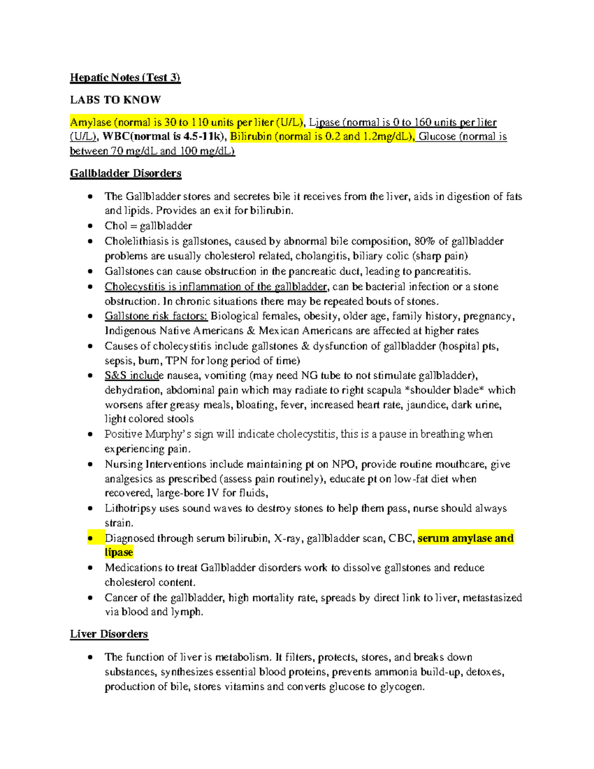 Hepatic Notes - Provides an exit for bilirubin. Chol = gallbladder ...