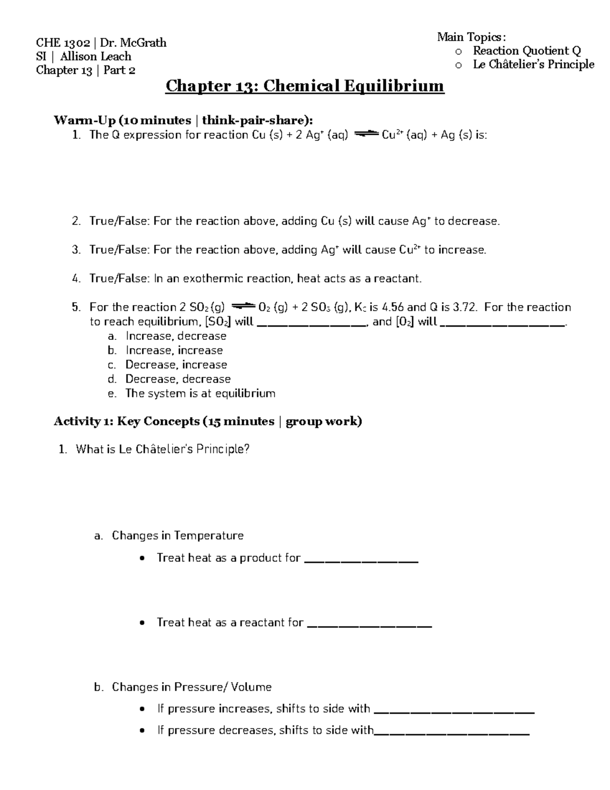 Chapter+13+Part+2 - Courses work and studying for exams - CHE 1302 | Dr ...