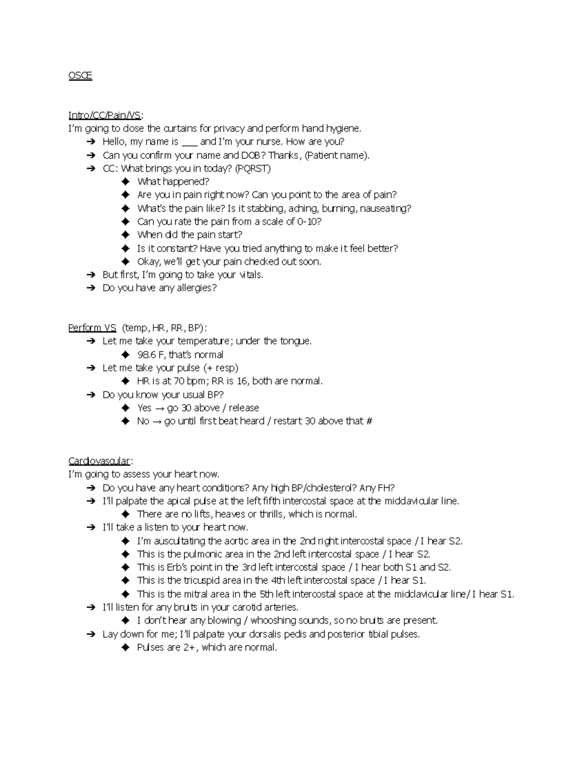 OSCE - this is a basic outline of how an osce could be performed for ...