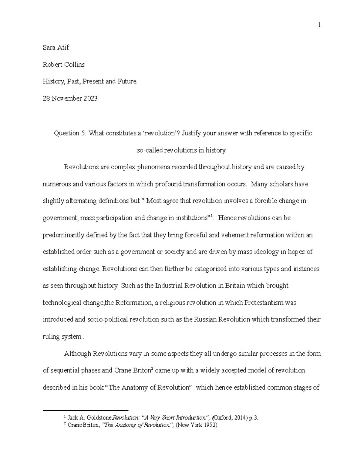 History Essay Define 