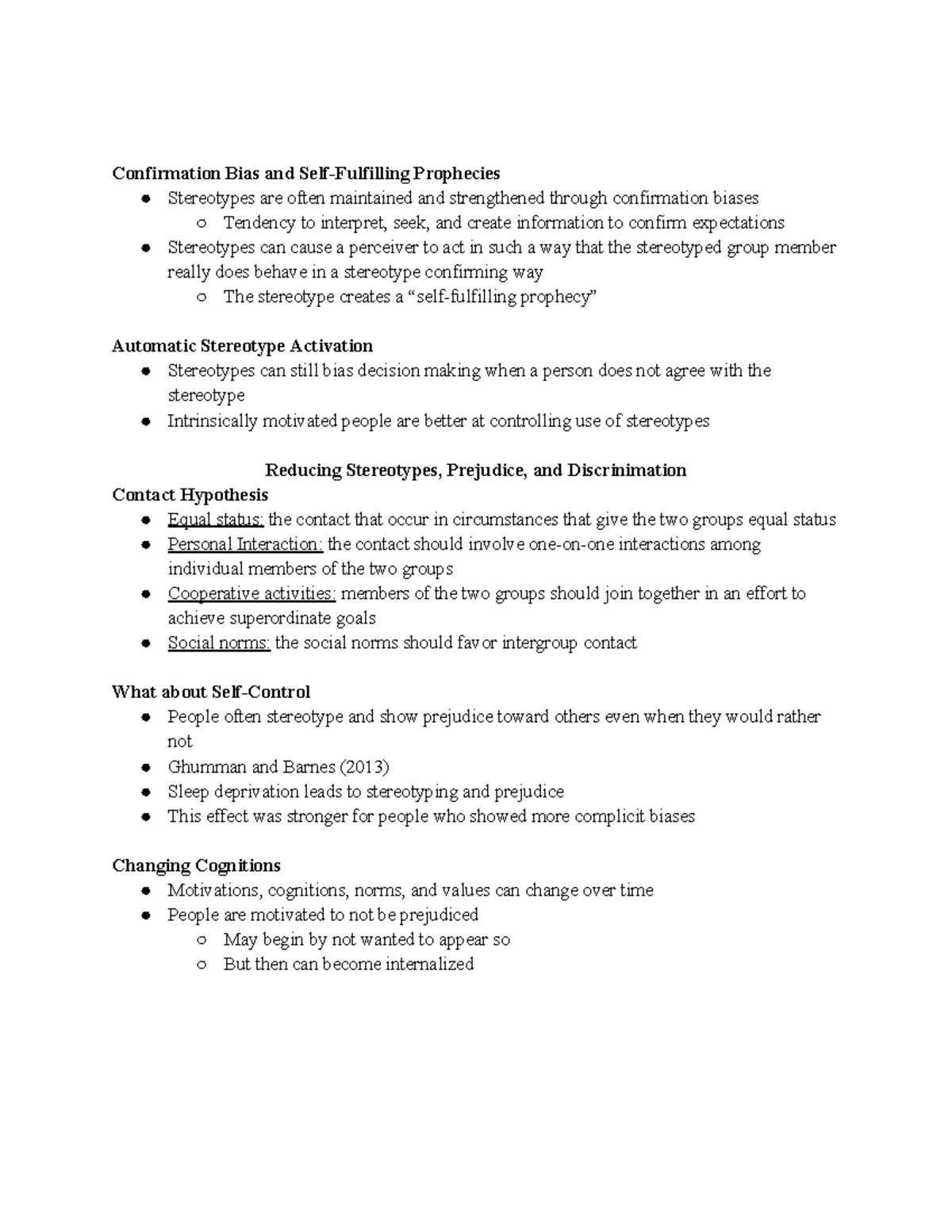 Social Psychology Notes - 21-40 - Confirmation Bias and Self-Fulfilling ...