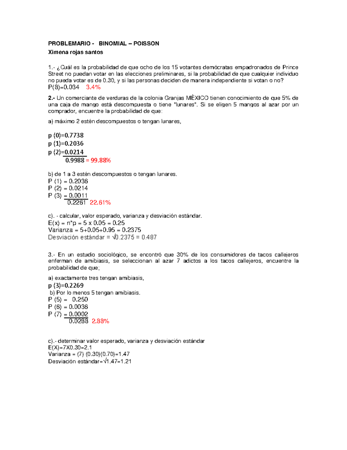 Actividad 10.- Distribución Binomial Y Poisson - PROBLEMARIO - BINOMIAL ...