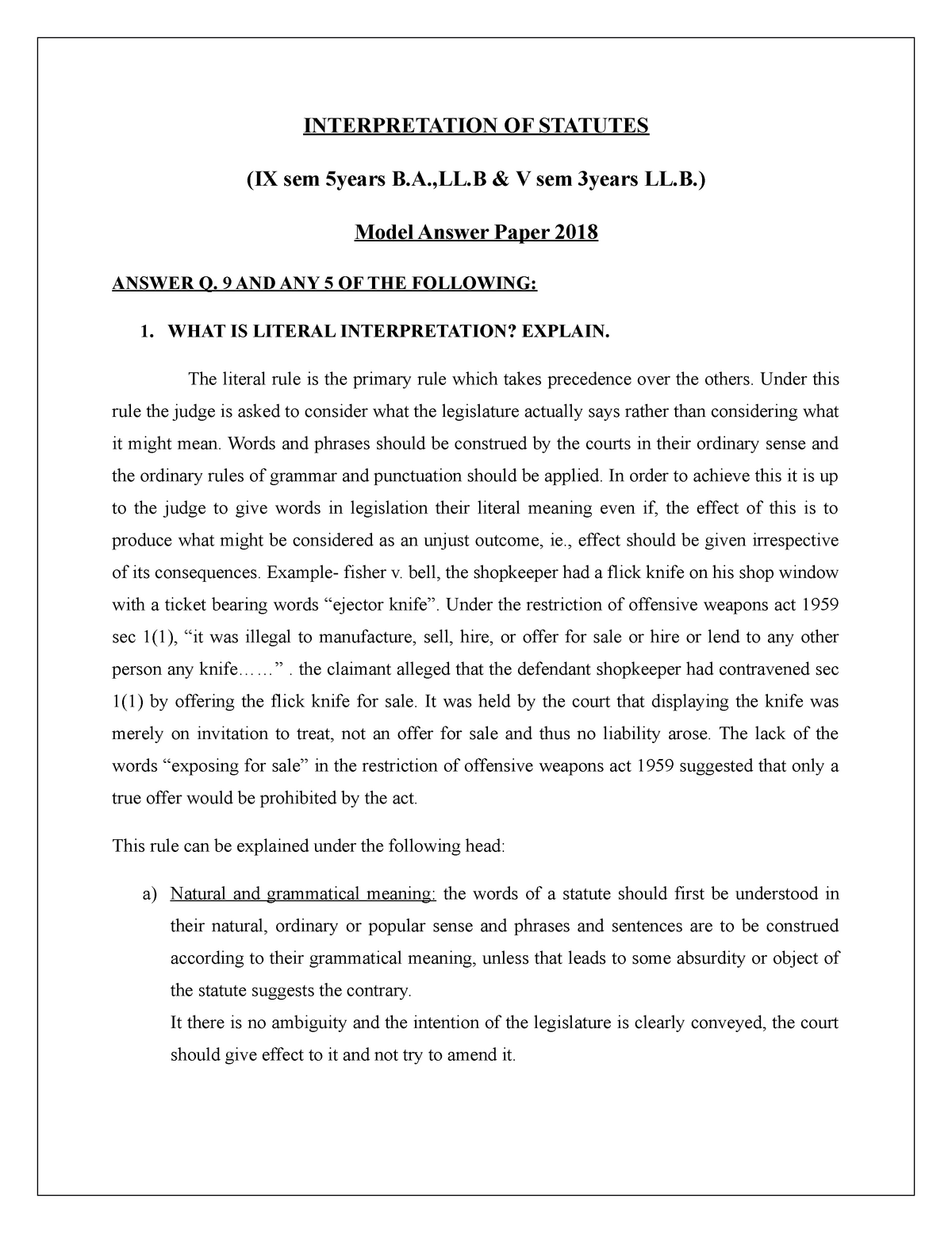 Exam model question paper IOS - StuDocu