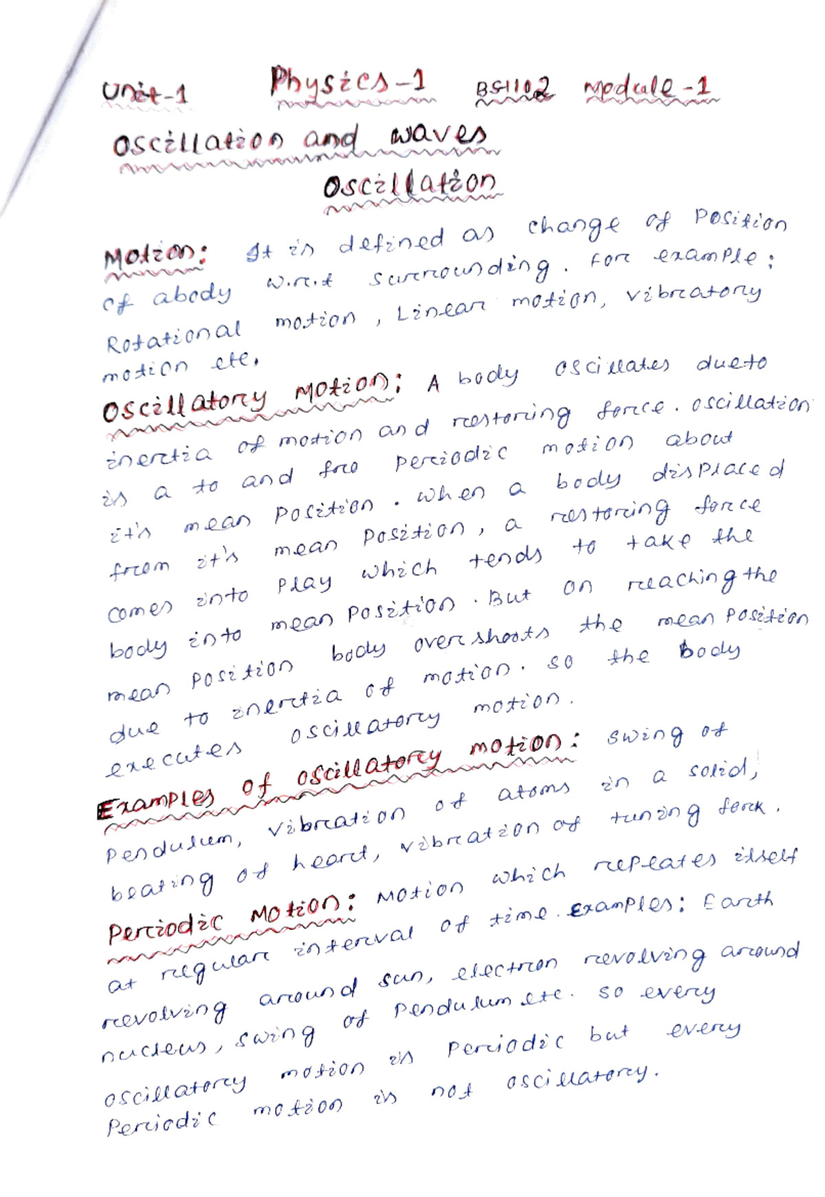 Oscillation and waves Physics / Chemistry Studocu