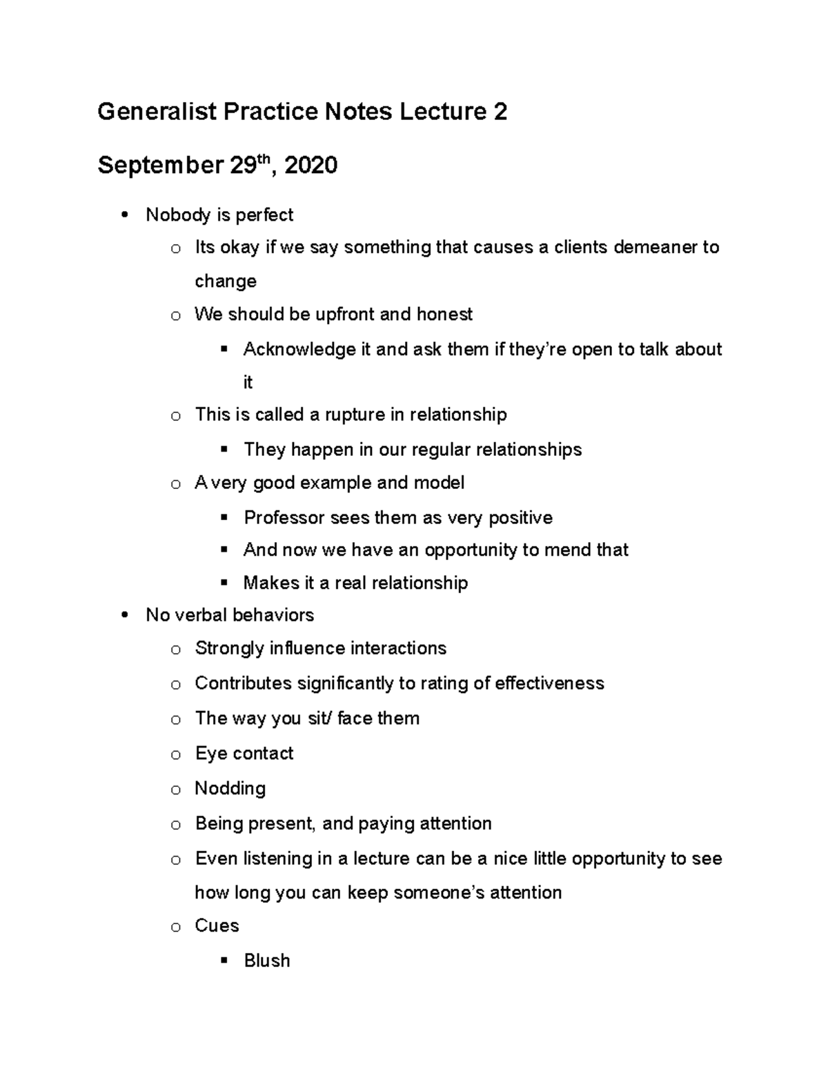 2020-9-29 Generalist Practice - Generalist Practice Notes Lecture 2 ...