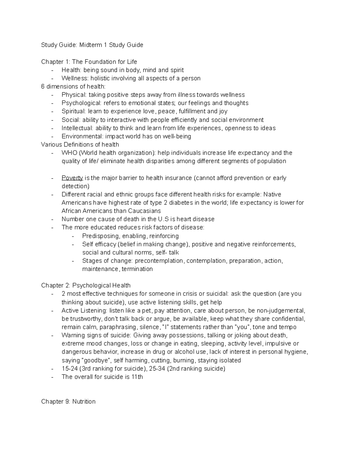 HS1 Midterm 1 - Michele McCarthy - Study Guide: Midterm 1 Study Guide ...