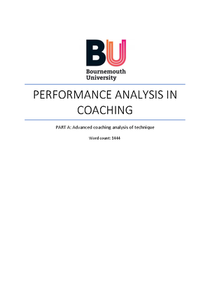 Critical Notational Analysis in Sport - Unit Spec v1 - Unit title ...