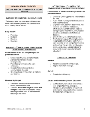 Midterm-Compilation- Health Assessment - NCM101- HEALTH ASSESSMENT ...