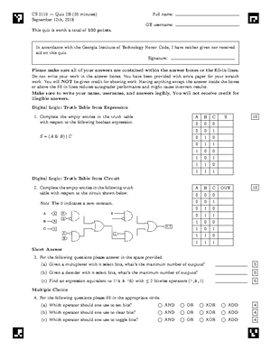 FA17 Quiz 5B v2 - Practice Quizzes - CS-2110 Fall 2017 Quiz 5b-v Name ...