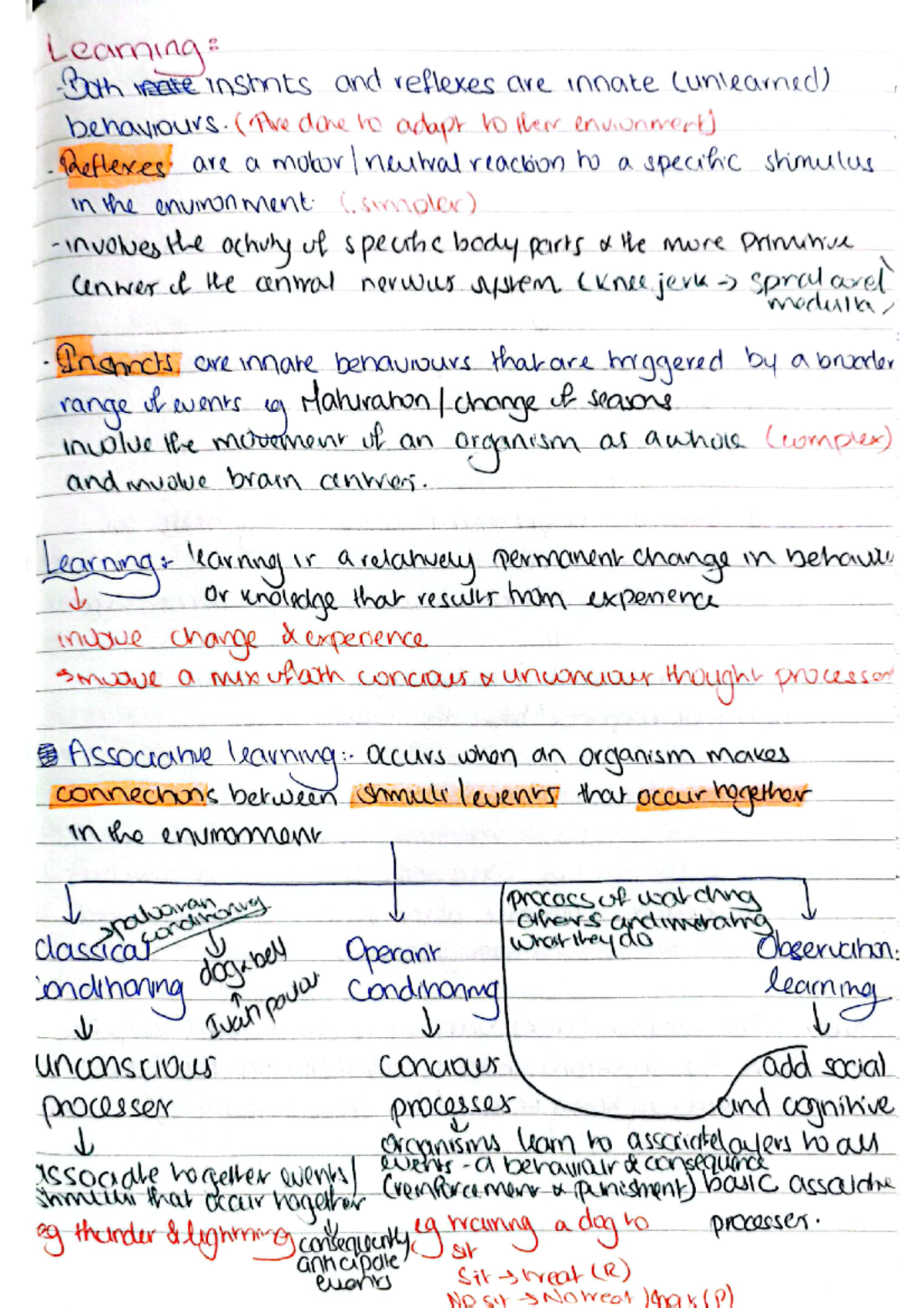 DISP psychology- learning notes - SCIE 1505 - Studocu