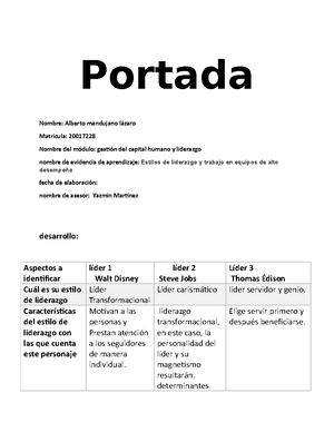 EA4 Caso Empresarial Argo S,A De C,V 2 - Datos De Identificación Nombre ...