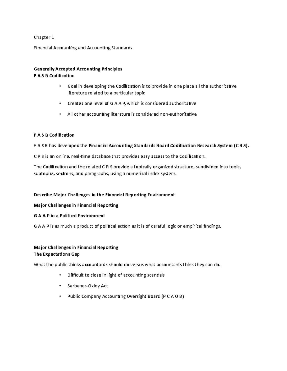 Chapter 1 Lecture Notes 5 - Chapter 1 Financial Accounting And ...