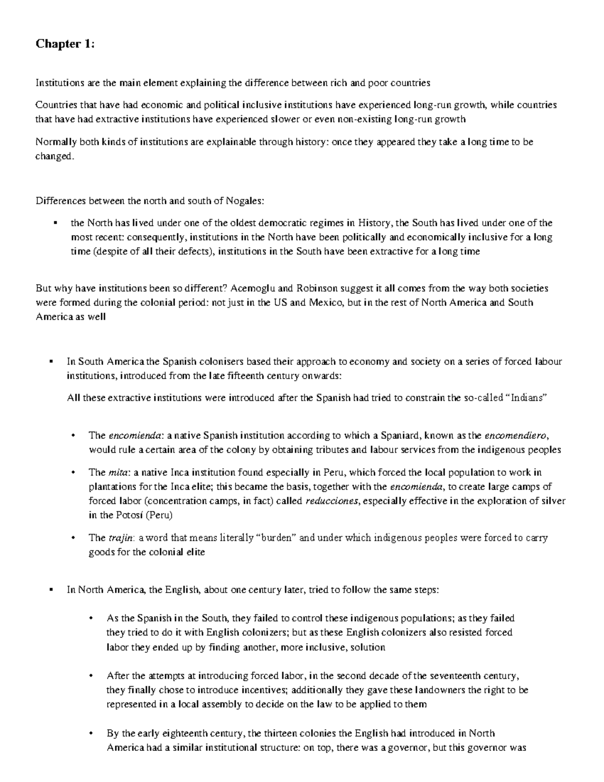 Resumo of all chapters Lecture notes of the history classes Chapter