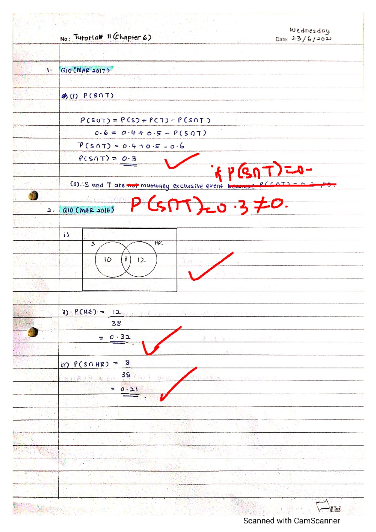 QMT181 Tutorial Chapter 6 PYQ - Introduction to Statistics - Studocu