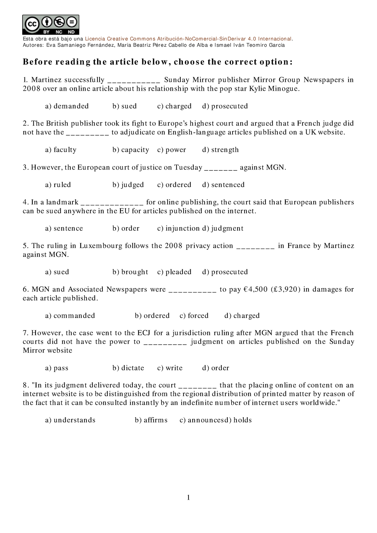 Martinez text with answer key - Aut ores: Ev a Sam aniego Fernández ...