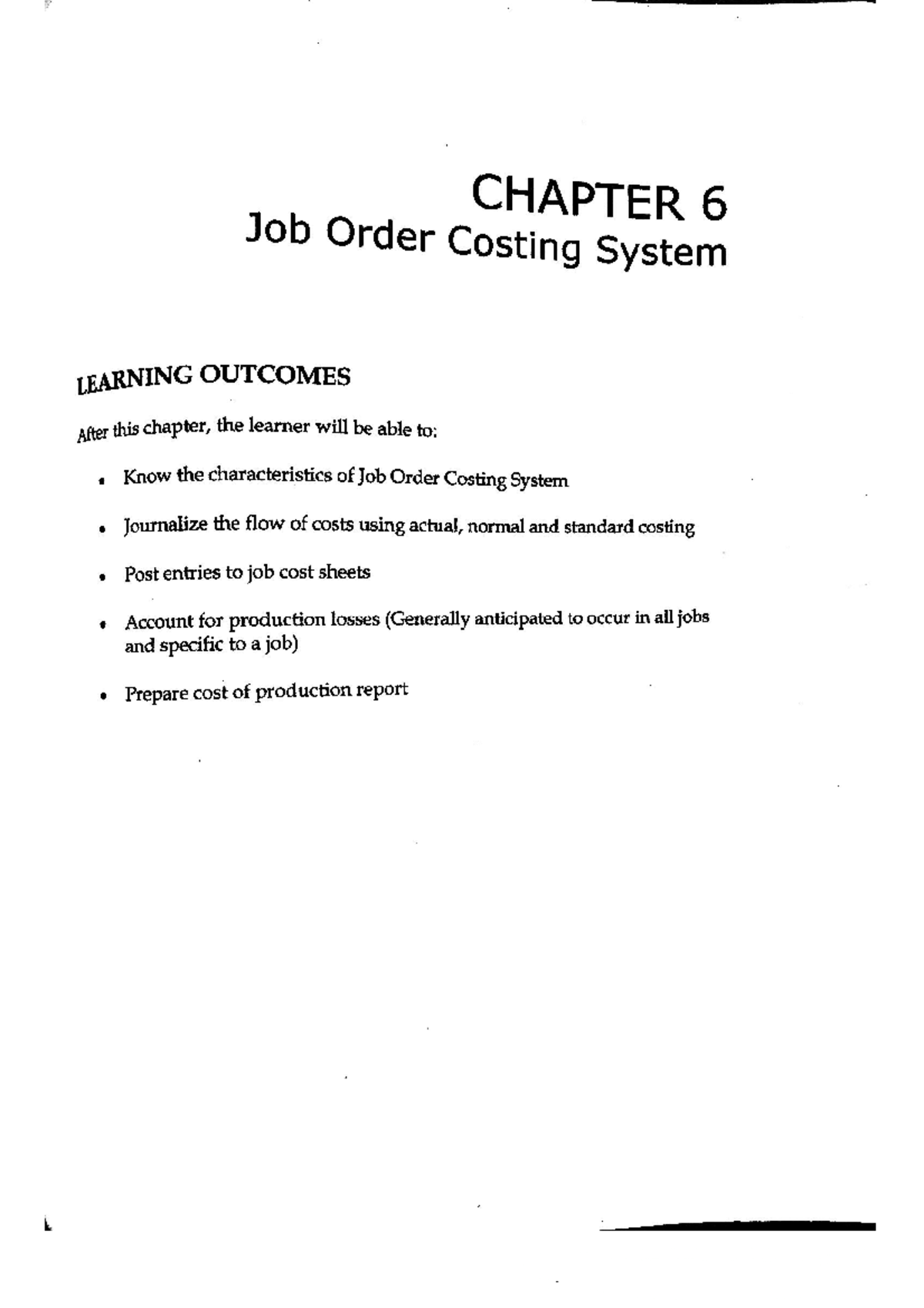 Cost Accounting (Chapter 6) - Bachelor Of Science In Accountancy - Studocu