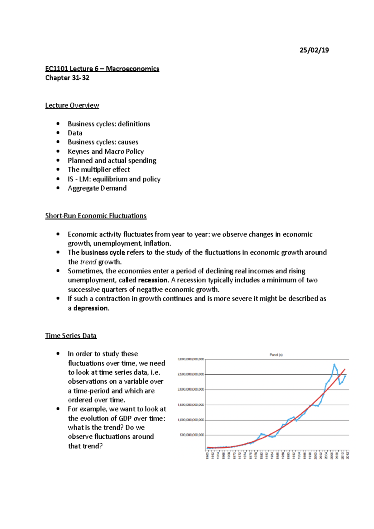 Macro Lecture 6 25 02 Ec1101 Lecture 6 Macroeconomics Chapter 31