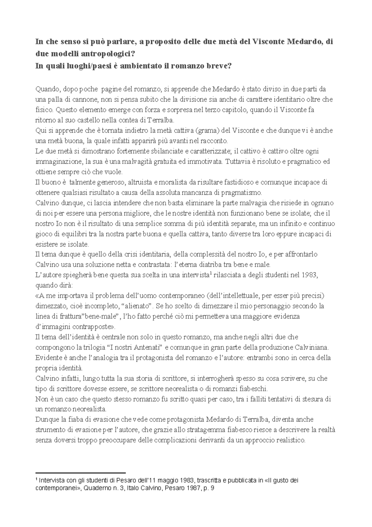A Ciascuno Il Suo Riassunto Capitolo Per Capitolo