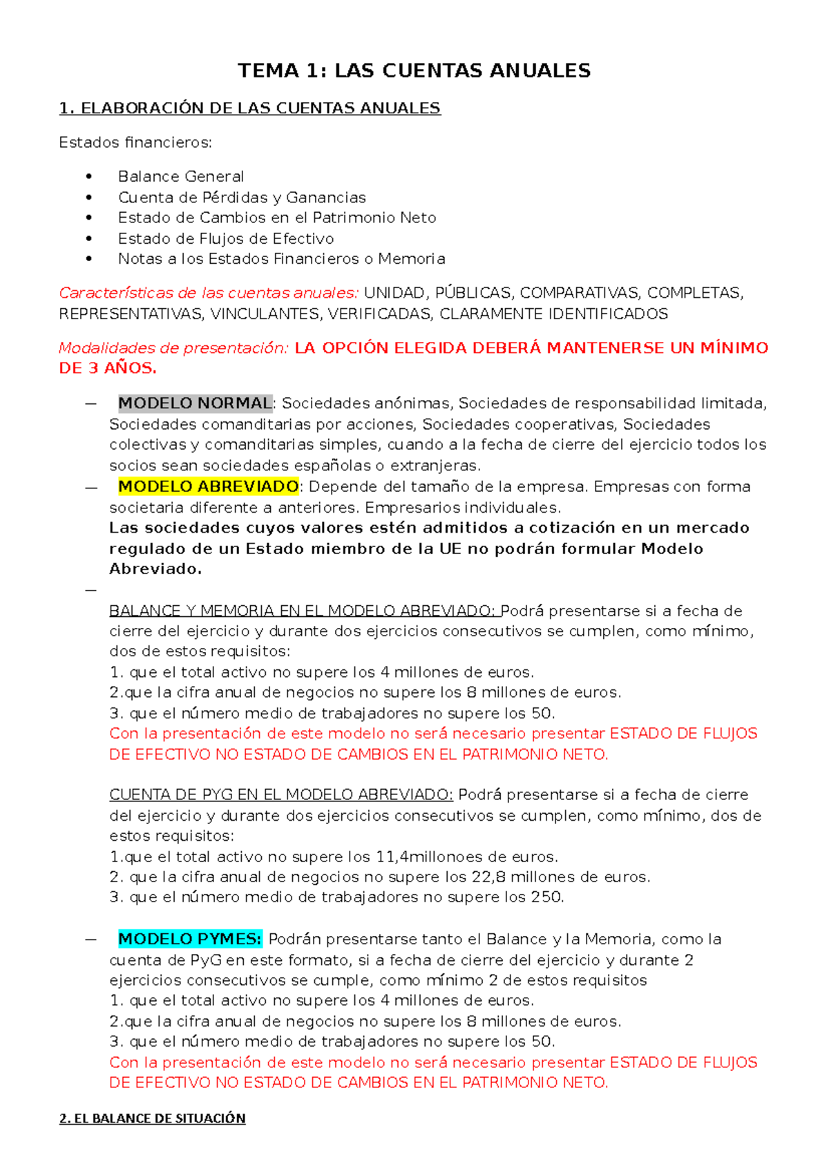 TEMA 1. Las cuentas anuales - TEMA 1: LAS CUENTAS ANUALES 1 ...