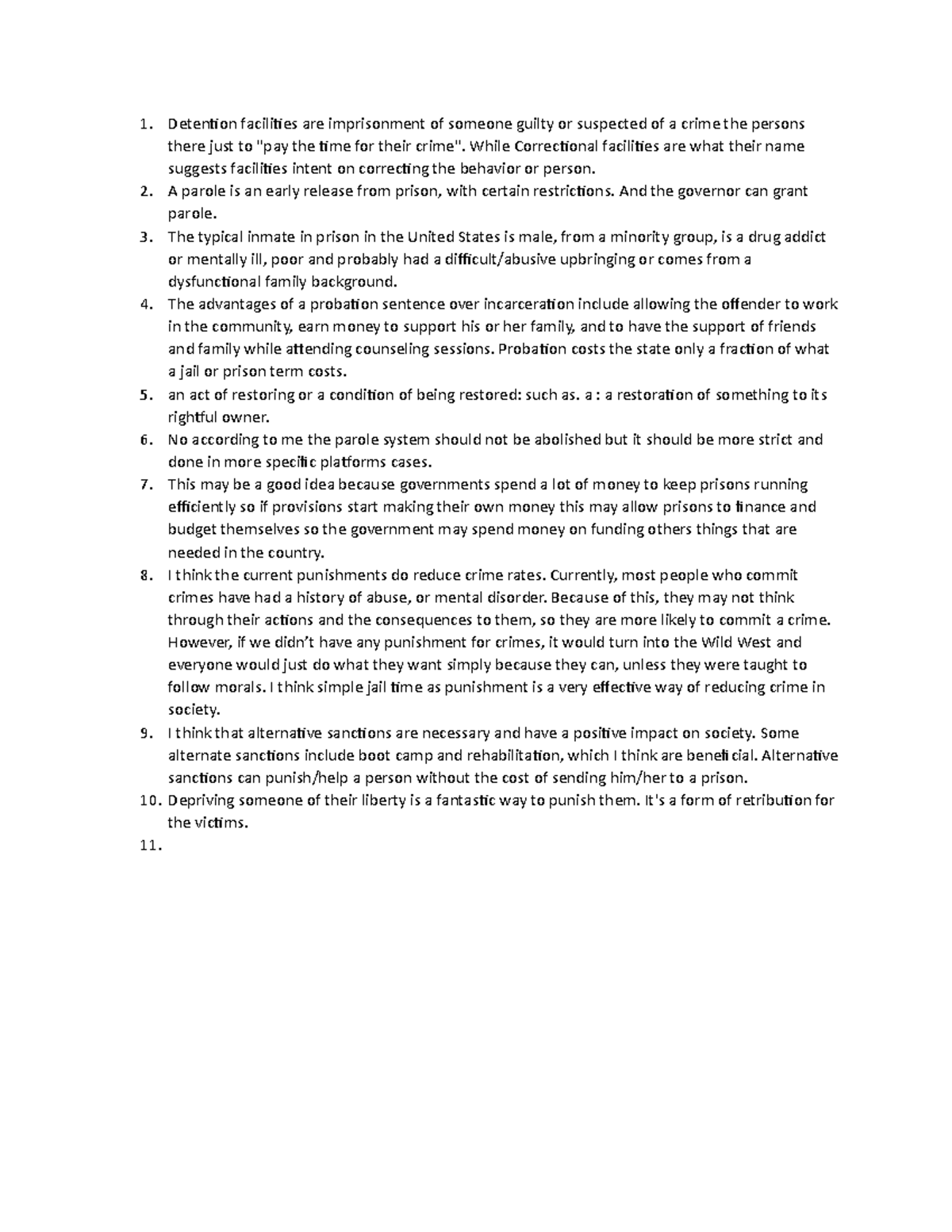 Document 118 - MODULE 6 - Detention facilities are imprisonment of ...