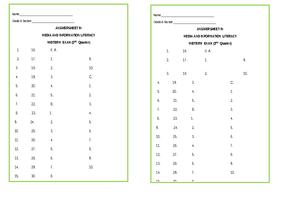 Answersheet in MIL Midterm Eam(4th Q) - Name ...